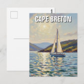 Zeilboot op Cape Breton Island Canada Briefkaart (Voorkant / Achterkant)
