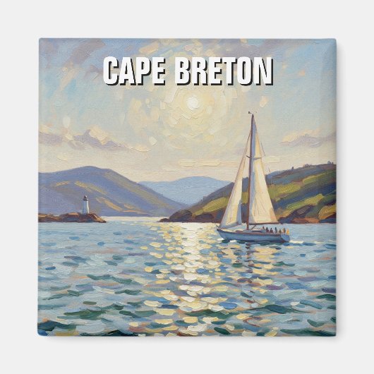 Zeilboot op Cape Breton Island Canada Magneet (Voorkant)