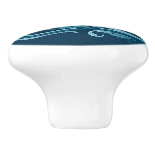 Zeilboot op de golven keramische knop (Zijkant)