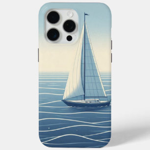 Zeilboot op de hoge zeeen iPhone 15 pro max hoesje