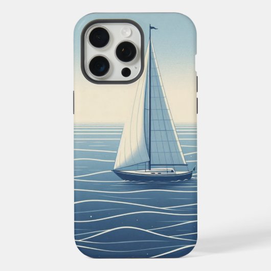 Zeilboot op de hoge zeeen iPhone hoesje (Achterkant)