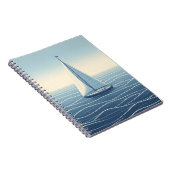 Zeilboot op de hoge zeeen notitieboek (Rechterzijde)
