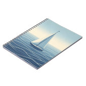 Zeilboot op de hoge zeeen notitieboek (Linkerzijde)