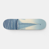 Zeilboot op de hoge zeeen persoonlijk skateboard (Horizontaal)