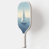 Zeilboot op de hoge zeeen pickleball paddle (Links)