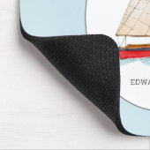 Zeilboot op de Nautische waterverf Muismat (Hoek)