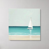 Zeilboot op de Open Zee Canvas Print (Voorkant)