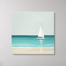 Zeilboot op de Open Zee Canvas Print