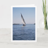 Zeilboot op de rivier de Nijl, Luxor Kaart (Voorkant)