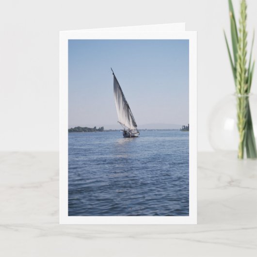 Zeilboot op de rivier de Nijl, Luxor Kaart (Voorkant)