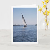 Zeilboot op de rivier de Nijl, Luxor Kaart (Gele Bloem)