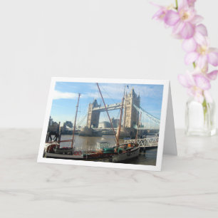 Zeilboot op de rivier de Theems, Londen, Engeland Kaart
