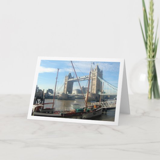 Zeilboot op de rivier de Theems, Londen, Engeland Kaart (Voorkant)