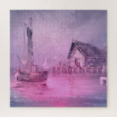 Zeilboot op de steiger legpuzzel (Verticaal)