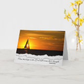 Zeilboot op de Sunset Sympathiekaart Kaart (Gele Bloem)