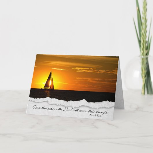 Zeilboot op de Sunset Sympathiekaart Kaart (Voorkant)