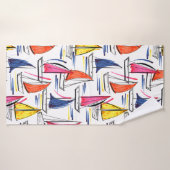 Zeilboot op de zolder Nautical Pattern Badhanddoek (Badhanddoek)