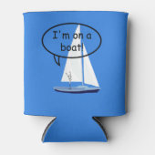 Zeilboot op een bootzweefvliegtuig grappige Koelbo Blikjeskoeler (Voorkant)