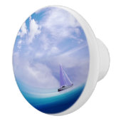 Zeilboot op een epic Wave Keramische Knop (Rechts)