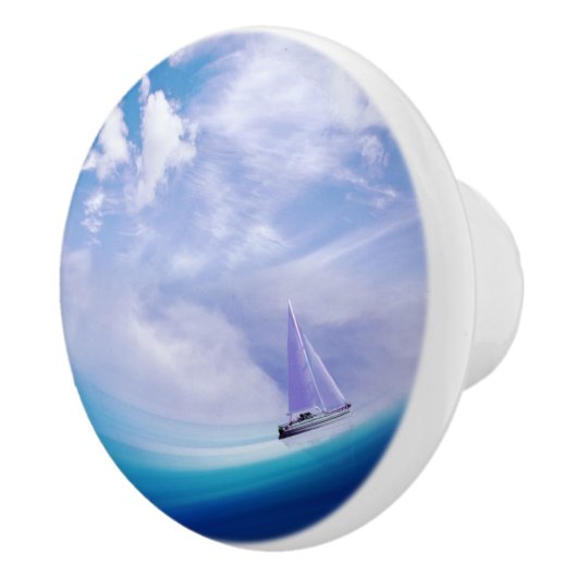 Zeilboot op een epic Wave Keramische Knop (Rechts)