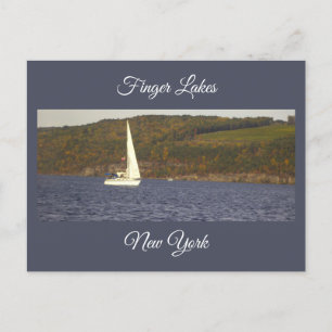 Zeilboot op een Lake Briefkaart