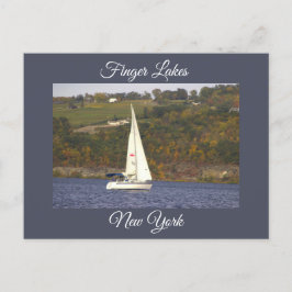 Zeilboot op een Lake Briefkaart