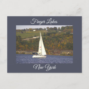 Zeilboot op een Lake Briefkaart