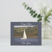 Zeilboot op een Lake Briefkaart (Staand voorkant)