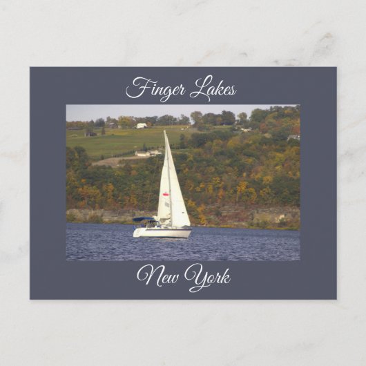 Zeilboot op een Lake Briefkaart (Voorkant)