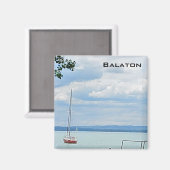 Zeilboot op het Balatonmeer Magneet (Voorkant / Achterkant)