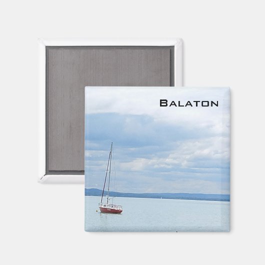 Zeilboot op het Balatonmeer Magneet (Voorkant / Achterkant)