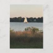 Zeilboot op het Briefkaart water (Voorkant)