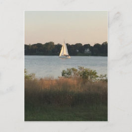 Zeilboot op het Briefkaart water