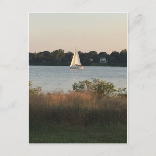 Zeilboot op het Briefkaart water (Voorkant)