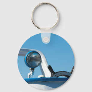Zeilboot op het vliegwiel sleutelhanger