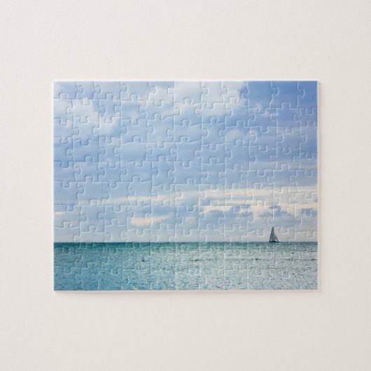 Zeilboot op het water legpuzzel (Horizontaal)