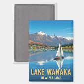 Zeilboot op Lake Wanaka Nieuw-Zeeland Magneet (Voorkant / Achterkant)