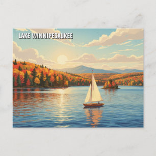 Zeilboot op Lake Winnipesaukee Travel Briefkaart