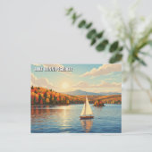 Zeilboot op Lake Winnipesaukee Travel Briefkaart (Staand voorkant)