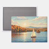 Zeilboot op Lake Winnipesaukee Travel Magneet (Voorkant / Achterkant)