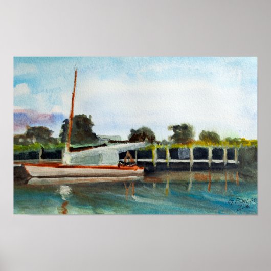 Zeilboot op Norfolk Broads Poster (Voorkant)