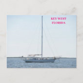 Zeilboot op Ocean Key West Florida Briefkaart (Voorkant)