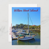 Zeilboot op Shelter Cove Marina Hilton Head Island Briefkaart (Voorkant / Achterkant)