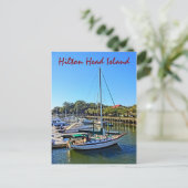 Zeilboot op Shelter Cove Marina Hilton Head Island Briefkaart (Staand voorkant)