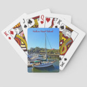 Zeilboot op Shelter Cove Marina Hilton Head Island Pokerkaarten (Achterkant)