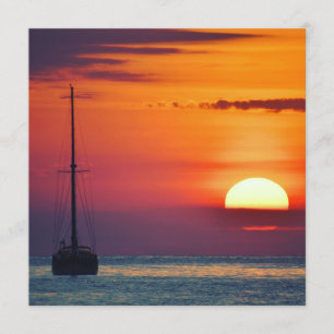 Zeilboot op Sunrise Kaart