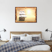 Zeilboot op Sunset Canvas Afdruk (Insitu (Slaapkamer))