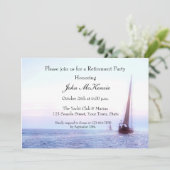 Zeilboot op Sunset Invitation Kaart (Staand voorkant)