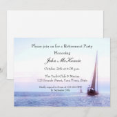 Zeilboot op Sunset Invitation Kaart (Voorkant / Achterkant)