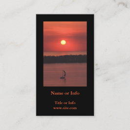 Zeilboot op Sunset Photo Visitekaartje